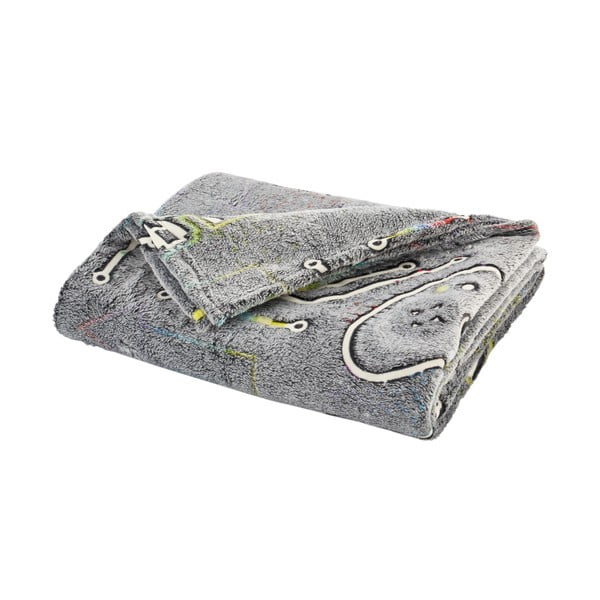 Siva dječja deka sa svjetlećim efektom od mikropliša 130x170 cm Game Over – Catherine Lansfield-image-2