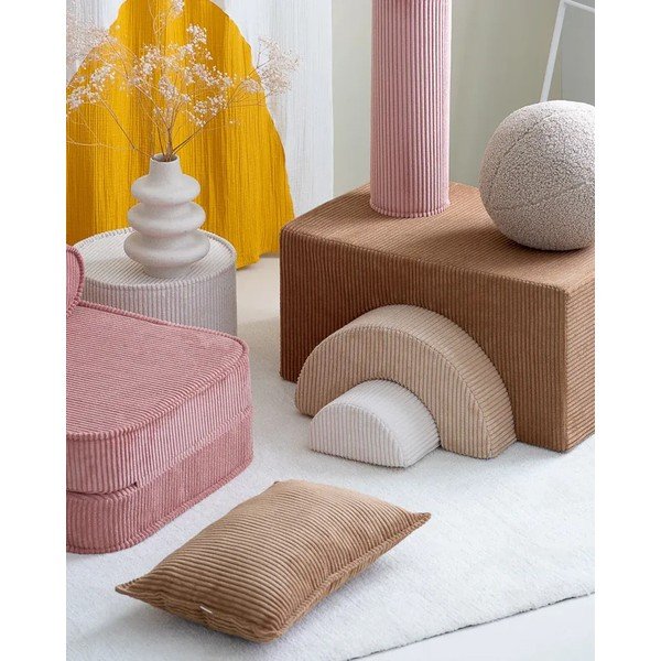 Smeđi dječji jastuk za sjedenje od samta Bolster – Wigiwama-image-2