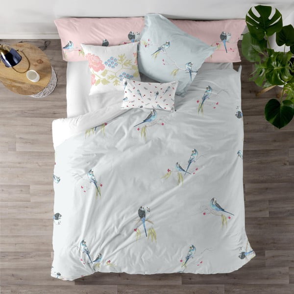 Pamučna poplun za bračni krevet Happy Friday Parakeet, 220 x 240 cm