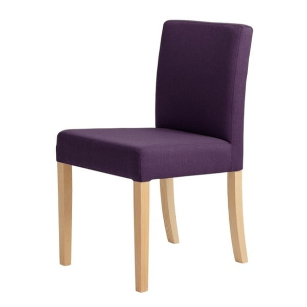 Ljubičasta stolica s prirodnim nogama Custom Form Wilton