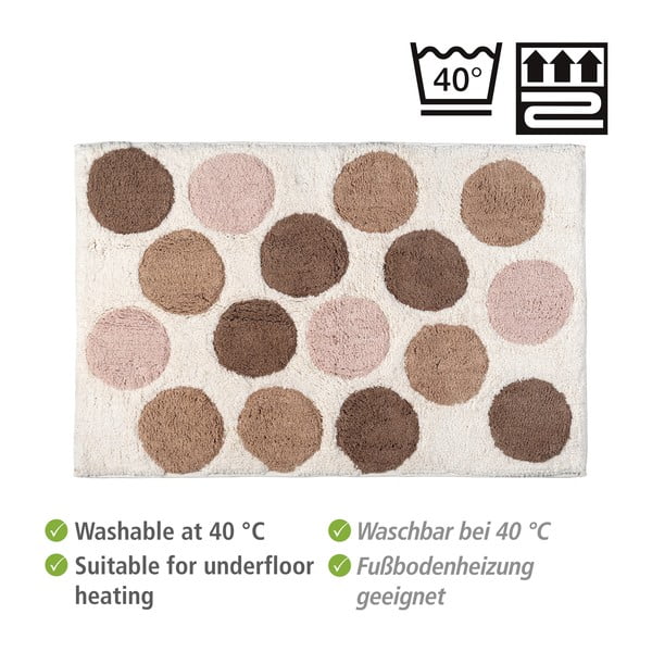 Smeđa/bež kupaonska prostirka od organskog pamuka 60x90 cm Tibet – Wenko-image-3