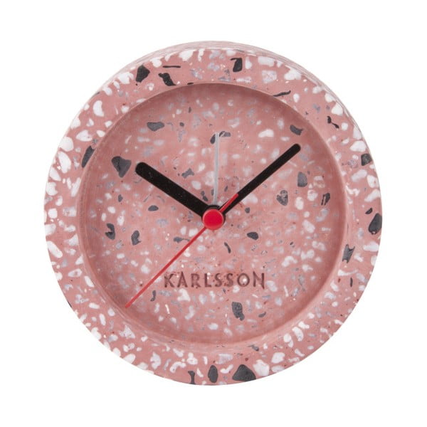 Ružičasti stolni sat s budilicom Karlsson Tom