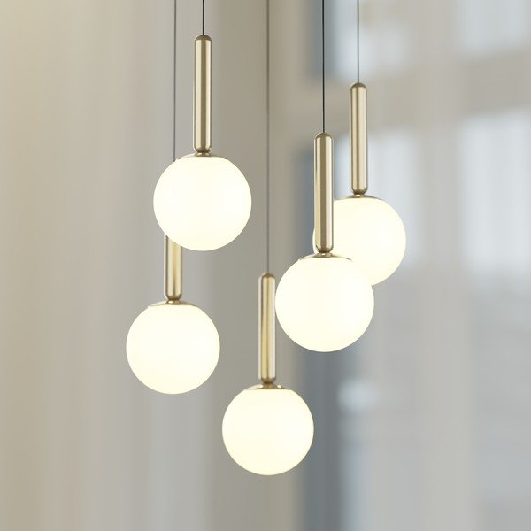 Viseća svjetiljka u zlatnoj boji sa staklenim sjenilom ø 34 cm One – Squid Lighting-image-3