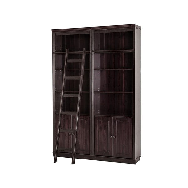 Smeđa biblioteka od masivnog bora 148x223 cm Anita – Støraa-image-2