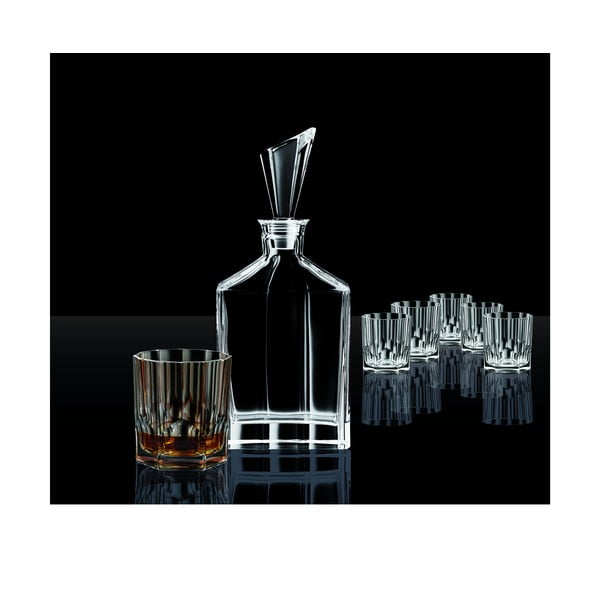 Set kristalne boce i šest kristalnih čaša za viski Nachtman Aspen Whiskey Set-image-2