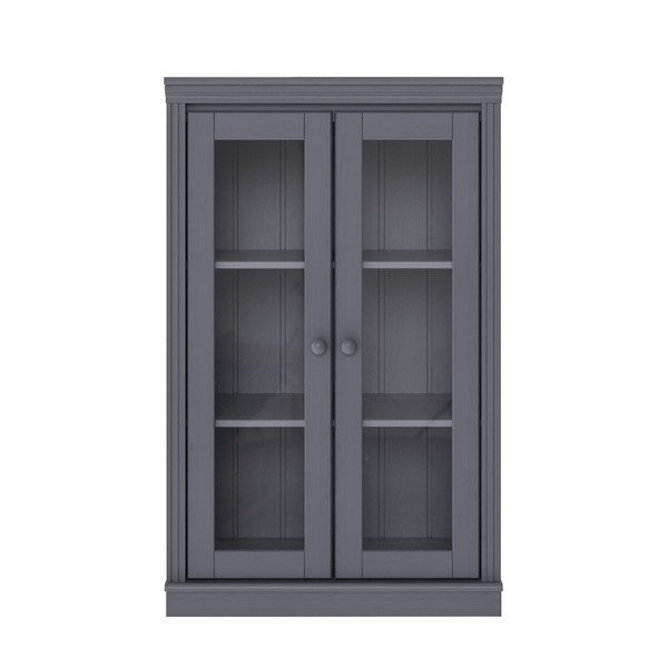 Siva vitrina od masivnog bora 74x118x35 cm Anita – Støraa