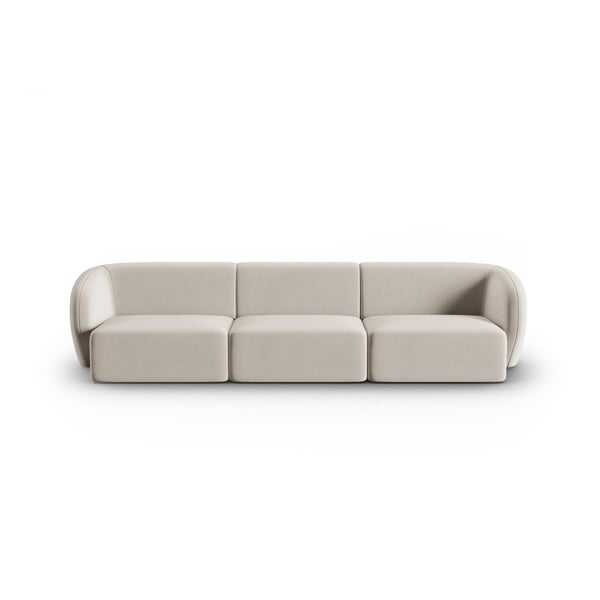 Bež baršunasti sofa 266 cm Paolo – Milo Casa