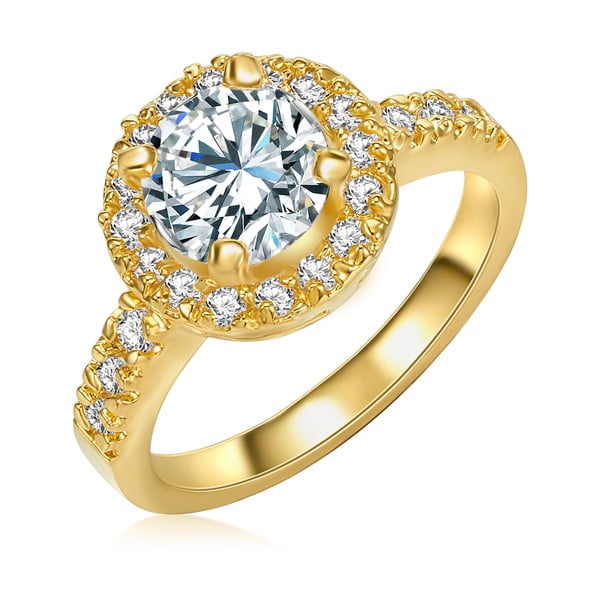 Tassioni Bride ženski zlatni prsten, veličina 56