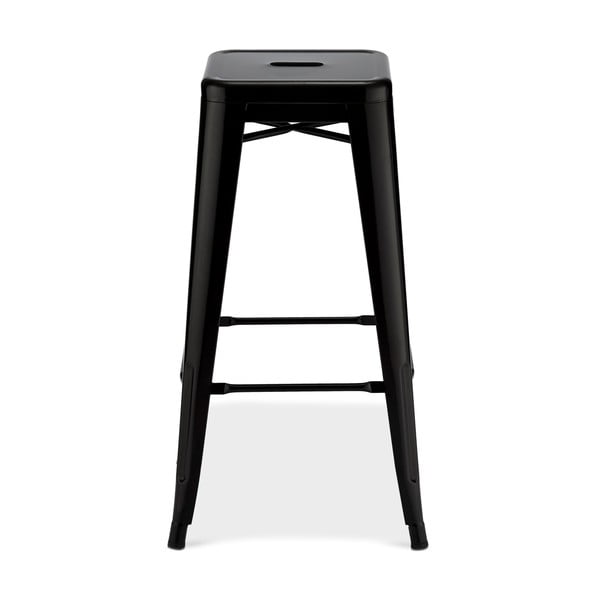 Crne metalne barske stolice u setu 2 kom 76 cm Korona – Furnhouse-image-1