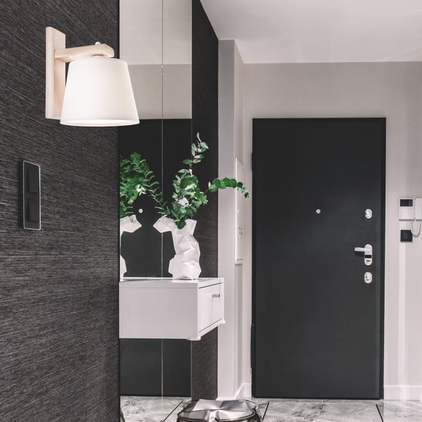 Svjetlo smeđa zidna lampa ø 20 cm Aida – LAMKUR-image-2