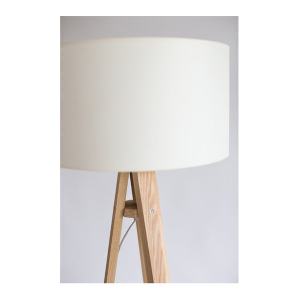 Podna svjetiljka s bijelim sjenilom i prozirnim kabelom Ragaba Wanda-image-1