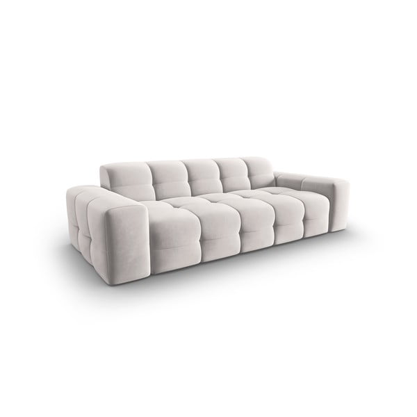 Svijetlo siva baršunasta sofa 222 cm Kendal - Micadoni Home-image-3