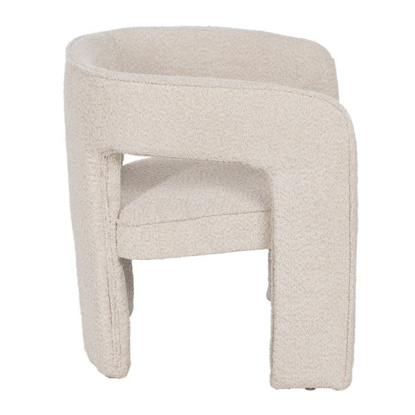 Bež fotelja od bouclé tkanine – Ixia-image-2