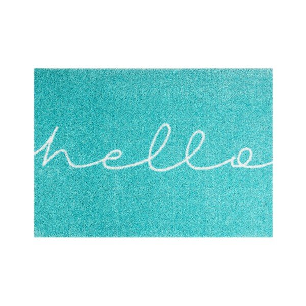 Plava prostirka Hanse Home StateMat Hello, 50 x 70 cm