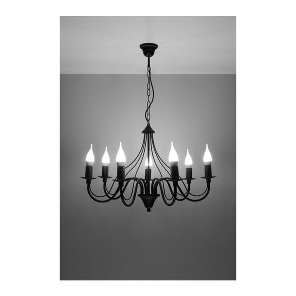 Crna viseća svjetiljka Sollux Fiorano 7-image-2