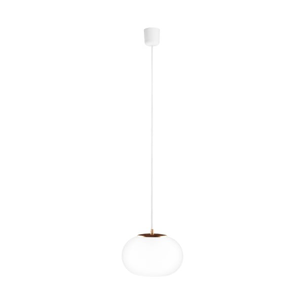 Bijela bakrena svjetiljka s bijelim kabelom i bijelom utičnicom Sotto Luce Dosei