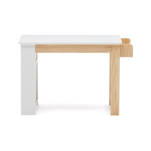 Dječji radni stol s bijelom pločom stola 40x77 cm Serwa – Kave Home-image-3