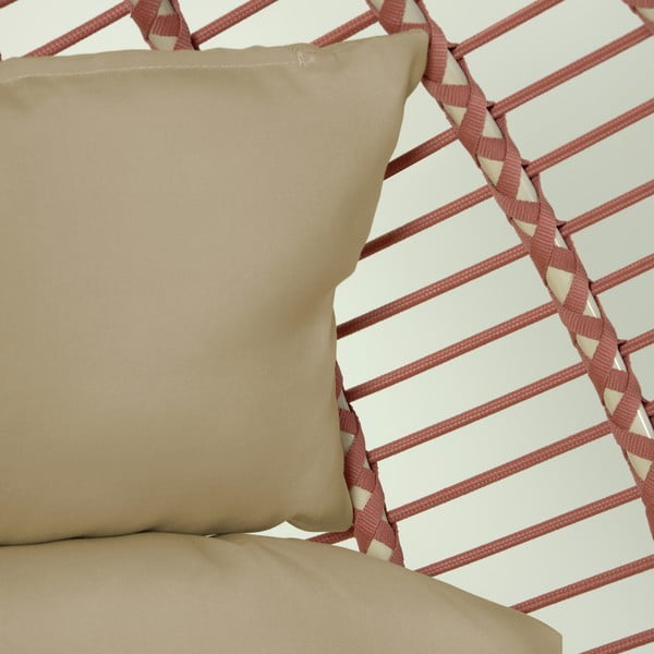 Viseća vrtna fotelja u boji terakote sa stalkom Kave Home Elianis-image-3