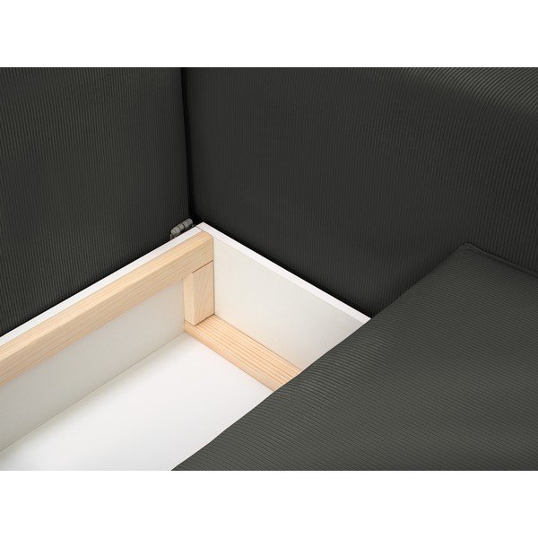 Kauč na razvlačenje od crnog samta Mazzini Sofas Azalea-image-1