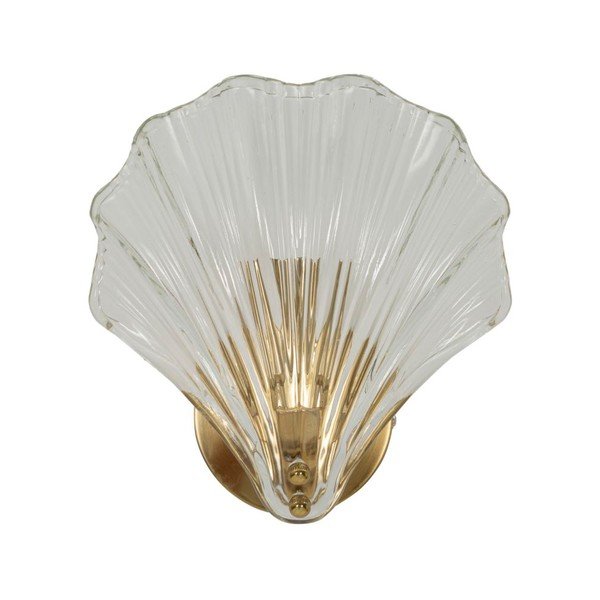 Staklena zidna lampa u zlatnoj boji Da Muro Shell – Mauro Ferretti