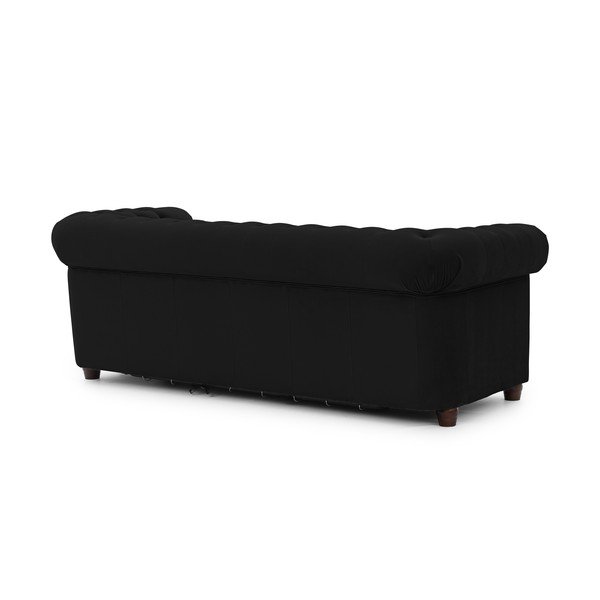 Crna baršunasti sklopiva sofa 203 cm York Blik – Ropez-image-3