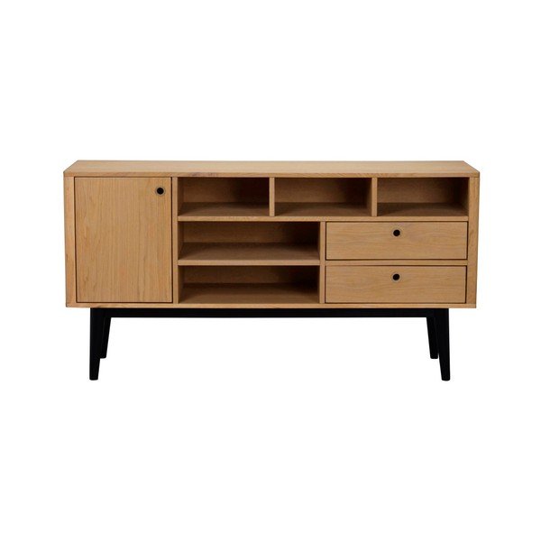 Komoda u hrastovom dekoru s crnim nogama Rowico Vienna, dužine 150 cm-image-1