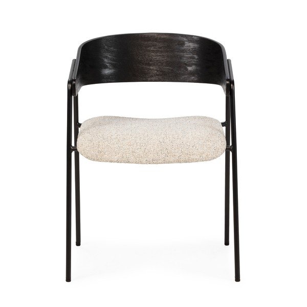 Crne/bež podstavljene blagovaonske stolice u setu s naslonima za ruke 2 kom Cora – MOME-image-4