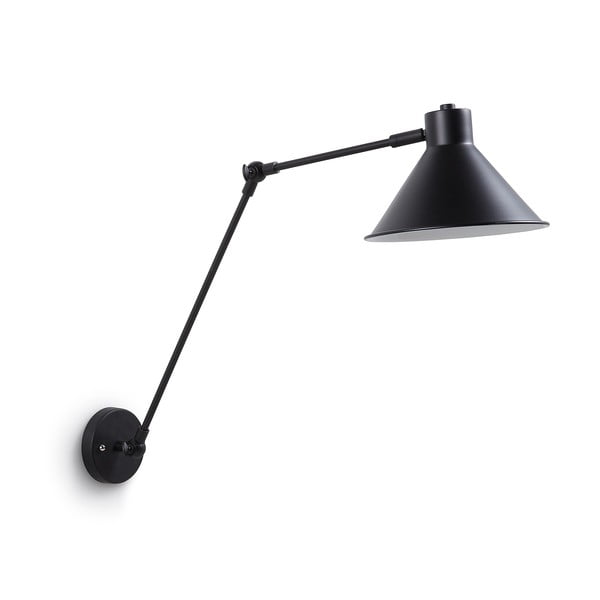 Crna zidna lampa Dione – Kave Home