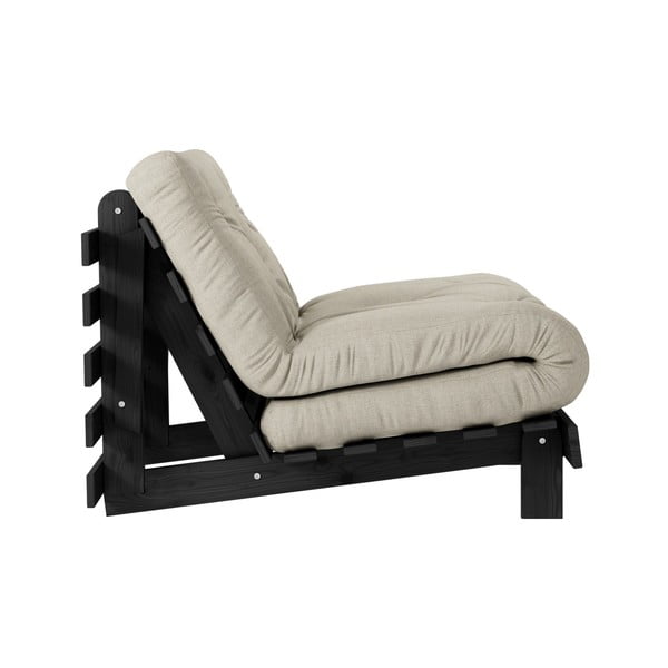 Podesiva fotelja Karup Design Roots Crno/Lan Bež-image-4