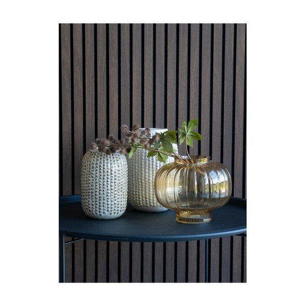 Svijetlo žuta staklena ručno izrađena vaza – House Nordic-image-3