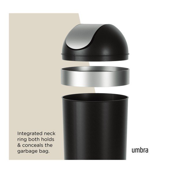 Crna plastična kanta za smeće 62 l Venti – Umbra-image-4