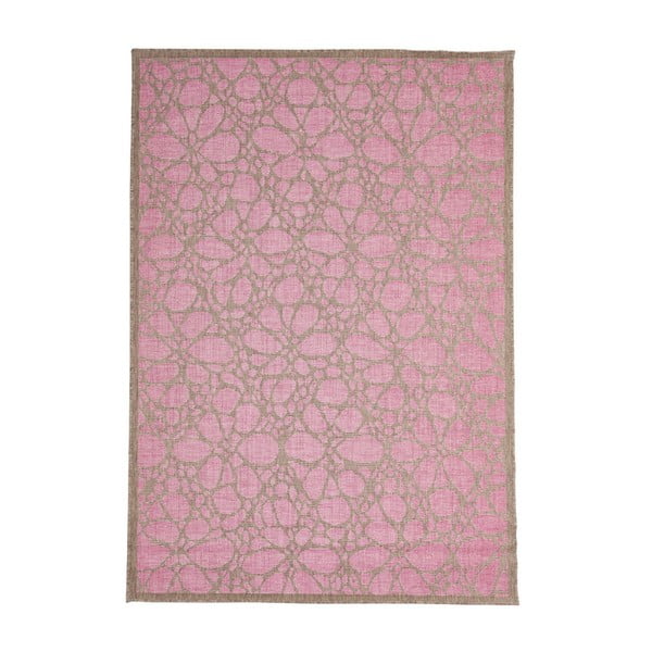 Ružičasti vanjski tepih Floorita Fiore, 160 x 230 cm