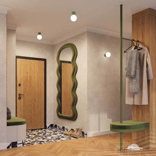 Zelena stropna svjetiljka sa staklenim sjenilom ø 12 cm Orbital – Sollux-image-4