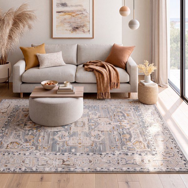 Prljavo plavi tepih 115x170 cm Berta – Universal-image-1