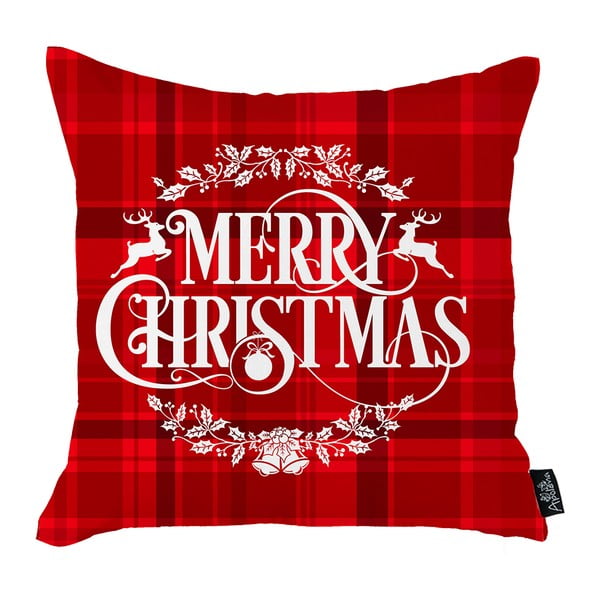 Mike &amp; Co. crvena božićna navlaka za jastuk NEW YORK Dušo sretan Božić, 45 x 45 cm