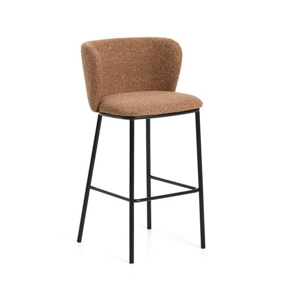 Podstavljena barska stolica boja terakote (visine sjedala 75 cm) Ciselia – Kave Home