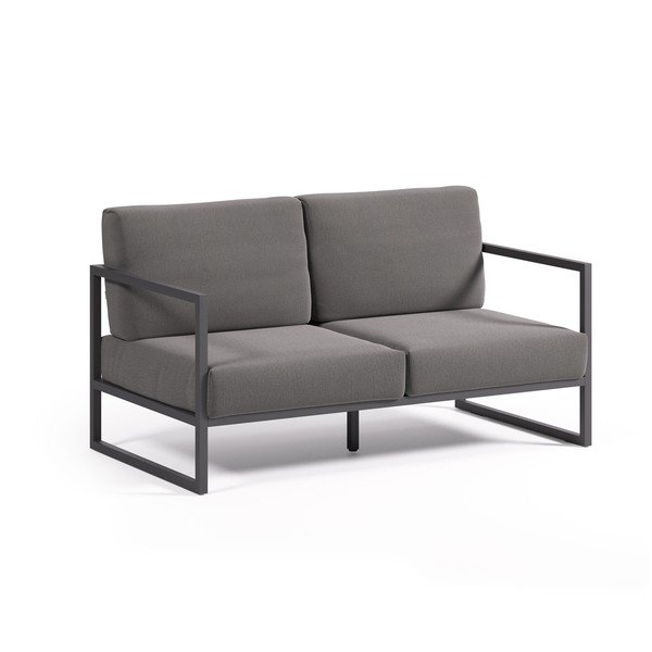Tamno siva vrtna sofa aluminijska Comova – Kave Home-image-1