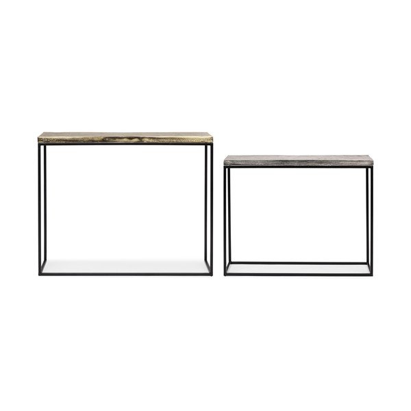 Metalni pomoćni stolovi u setu 2 kom 29x99 cm Amira – Bizzotto-image-3