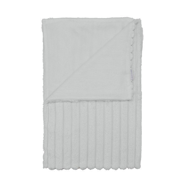 Bijela deka od mikropliša 130x170 cm Cosy Ribbed – Catherine Lansfield