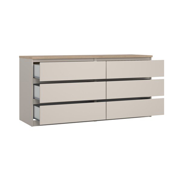 Krem komoda 154x76x50 cm Naia – Tvilum-image-2