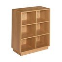 Biblioteka u dekoru hrasta u prirodnoj boji 80x95x30 cm Disco – Hübsch