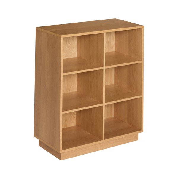 Biblioteka u dekoru hrasta u prirodnoj boji 80x95x30 cm Disco – Hübsch