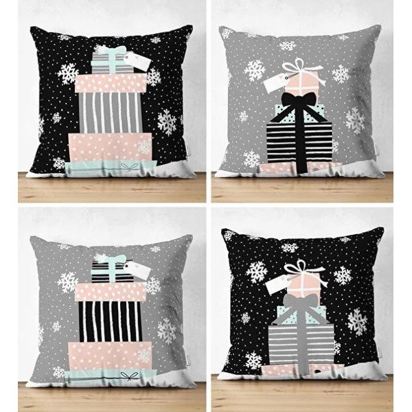 Ukrasne jastučnice u setu 4 kom s božićnim motivom 43x43 cm Merry Christmas – Mila Home-image-1