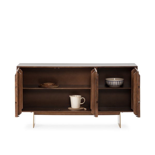 Smeđa komoda od masivnog manga 145x76x40 cm Trisha – MOME-image-4