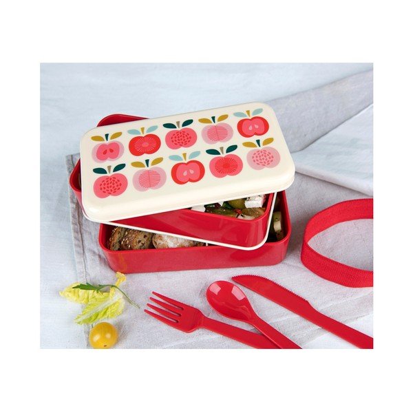 Kutija za ručak 2 kom/s priborom za jelo Vintage Apple – Rex London-image-1