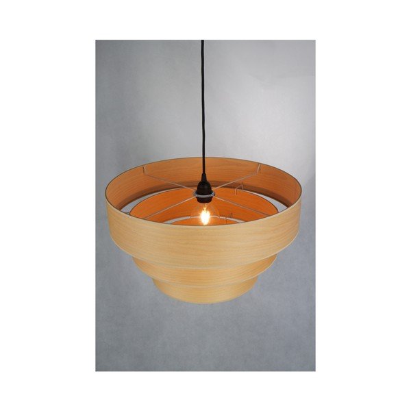 Viseća lampa od prirodnog furnira u boji bijeljene bukve Sotto Luce TSURI Tary, Ø 50 cm-image-4