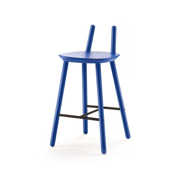 Plava barska stolica od punog drveta EMKO Naive