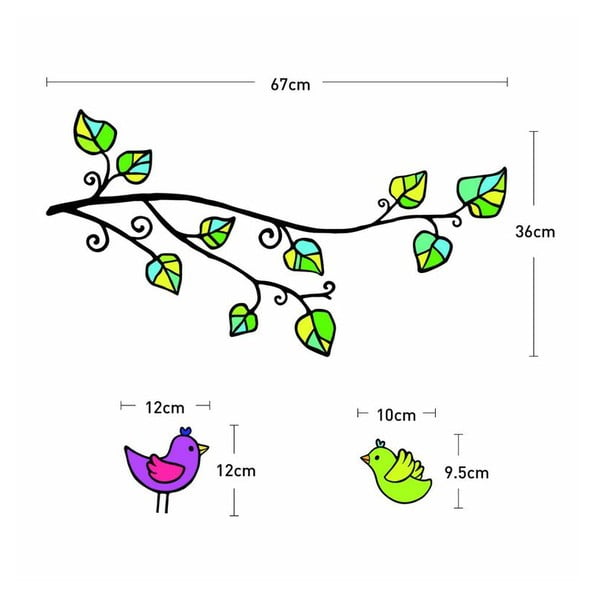 Set naljepnica Ambiance Birds And Hearts-image-2