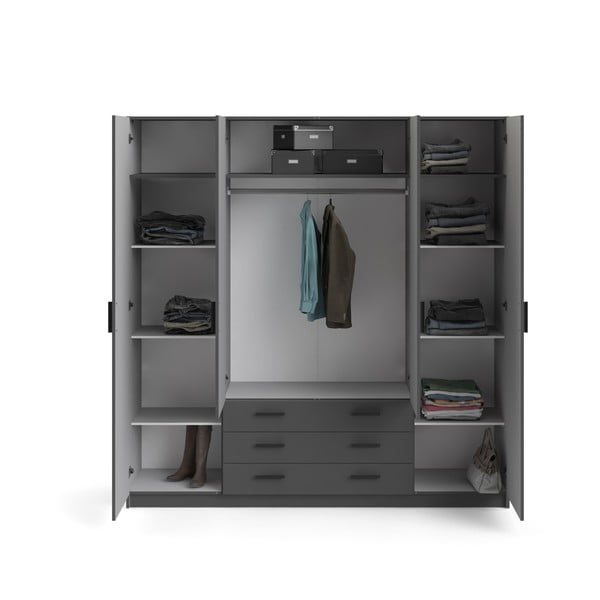 Tamno sivi ormar 196x200 cm Sprint – Tvilum-image-2