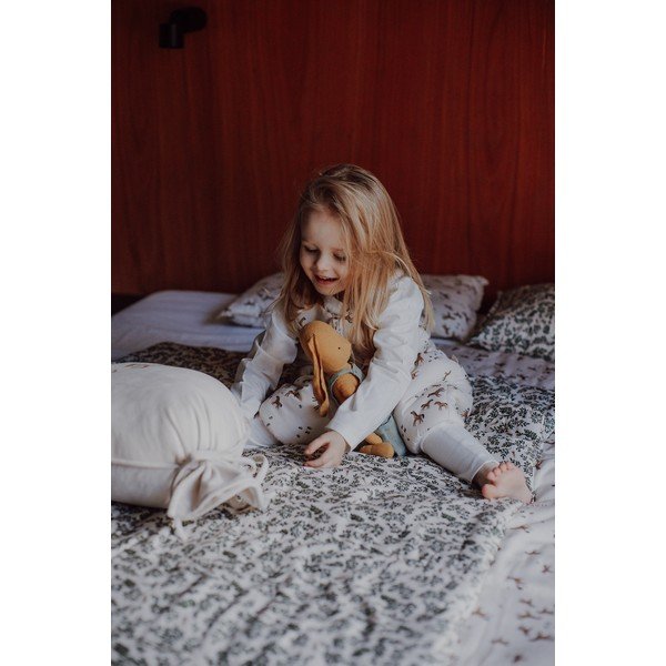 Zeleni/krem komplet za kolijevku Green Floral – Malomi Kids-image-1